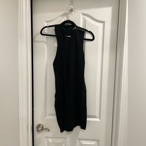 NEW Zara mini-black dress, asymmetrical detail, sleeveless. Size M.